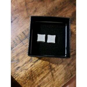 Womens/ Mens‎ 14K White Gold Over Solid Sterling Silver CTW: 0.350 CTW